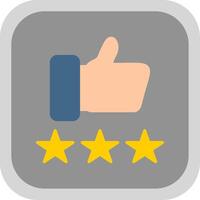 Customer Review Flat round corner Icon Design vector