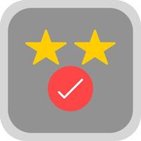 Rating Flat round corner Icon Design vector