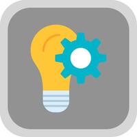 Innovation Flat round corner Icon Design vector