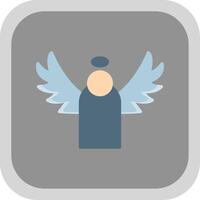 Angel Flat round corner Icon Design vector