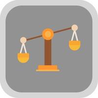 Balance Scale Flat round corner Icon Design vector