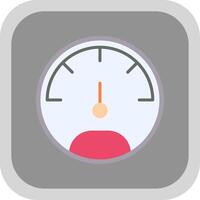Speedo Meter Flat round corner Icon Design vector