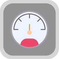 Speedo Meter Flat round corner Icon Design vector