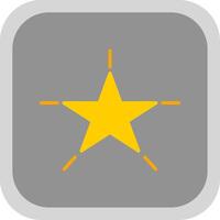 Star Flat round corner Icon Design vector