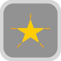 Star Flat round corner Icon Design vector