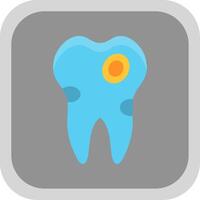 Caries Flat round corner Icon Design vector