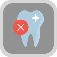 Rejected Flat round corner Icon Design vector