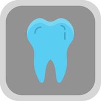 Tooth Flat round corner Icon Design vector