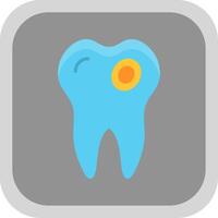 Caries Flat round corner Icon Design vector