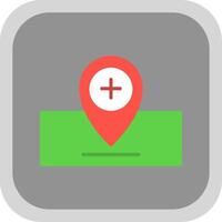 Location Flat round corner Icon Design vector