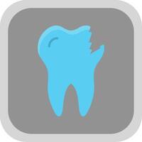 Broken Tooth Flat round corner Icon Design vector