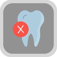 Dentist Flat round corner Icon Design vector