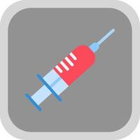 Syringe Flat round corner Icon Design vector