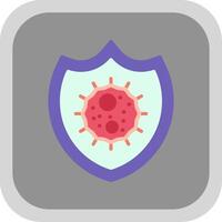 Bacteria Flat round corner Icon Design vector