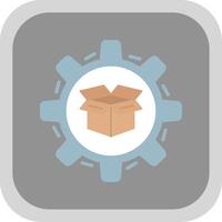 Product Management Flat round corner Icon Design vector