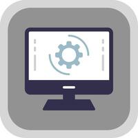 Software Flat round corner Icon Design vector