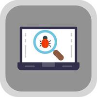 Antivirus Flat round corner Icon Design vector