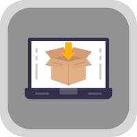 Software Development Flat round corner Icon Design vector