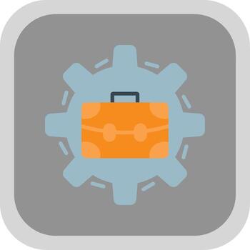 Software Development Flat round corner Icon Design vector