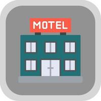 Motel Flat round corner Icon Design vector