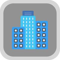 Building Flat round corner Icon Design vector