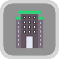 Skyscraper Flat round corner Icon Design vector