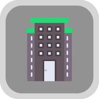 Skyscraper Flat round corner Icon Design vector