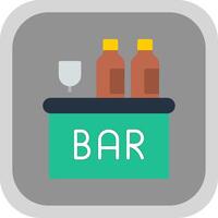 Bar Flat round corner Icon Design vector