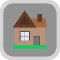 House Flat round corner Icon Design vector