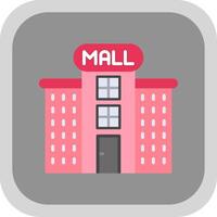 Shopping Mall Flat round corner Icon Design vector