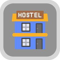 Hostel Flat round corner Icon Design vector