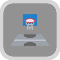 Sports Hall Flat round corner Icon Design vector