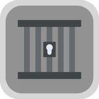 Prison Flat round corner Icon Design vector