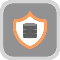 Secure Data Flat round corner Icon Design vector