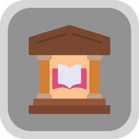 Library Flat round corner Icon Design vector