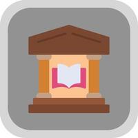 Library Flat round corner Icon Design vector