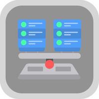 Benchmarking Flat round corner Icon Design vector