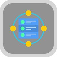 Data Flow Flat round corner Icon Design vector