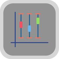 Box Plot Flat round corner Icon Design vector