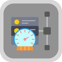 Performance Flat round corner Icon Design vector