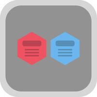 Infographic Elements Flat round corner Icon Design vector