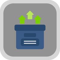 Storage Box Flat round corner Icon Design vector