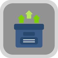 Storage Box Flat round corner Icon Design vector