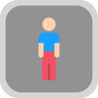 Person Flat round corner Icon Design vector