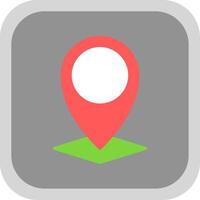 Location Flat round corner Icon Design vector