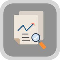 Data Quality Flat round corner Icon Design vector