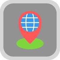 Local Flat round corner Icon Design vector