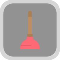 Plunger Flat round corner Icon Design vector