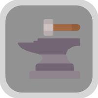Anvil Flat round corner Icon Design vector