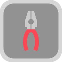 Pliers Flat round corner Icon Design vector